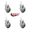 Service Caster 5 Inch Gray Poly Wheel Swivel 3/4 Inch Square Stem Caster Set with Brake SCC SCC-SQ20S514-PPUB-GRY-TLB-34-4 - alternate 4